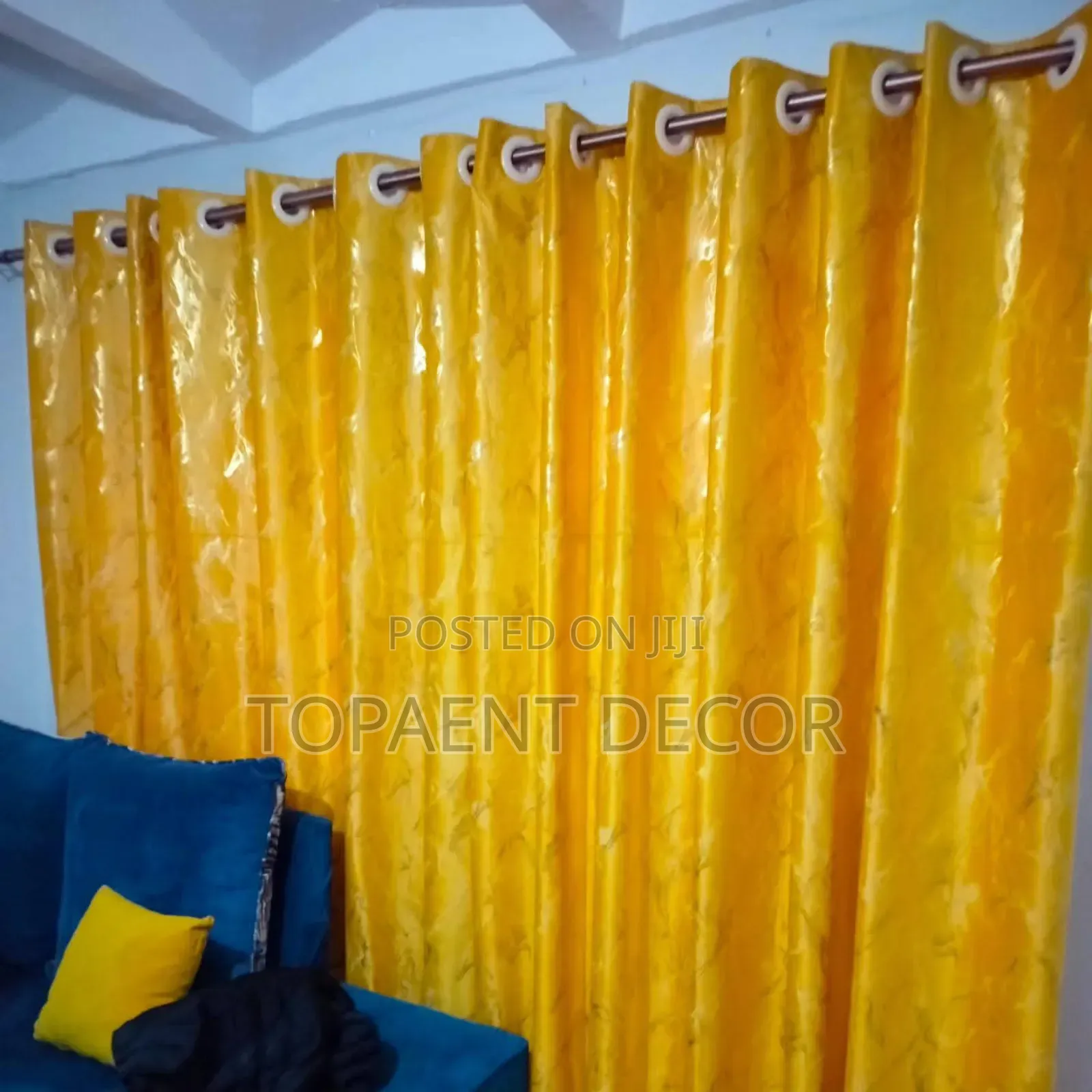 Eyelates Hand Washable Window Yellow Curtains