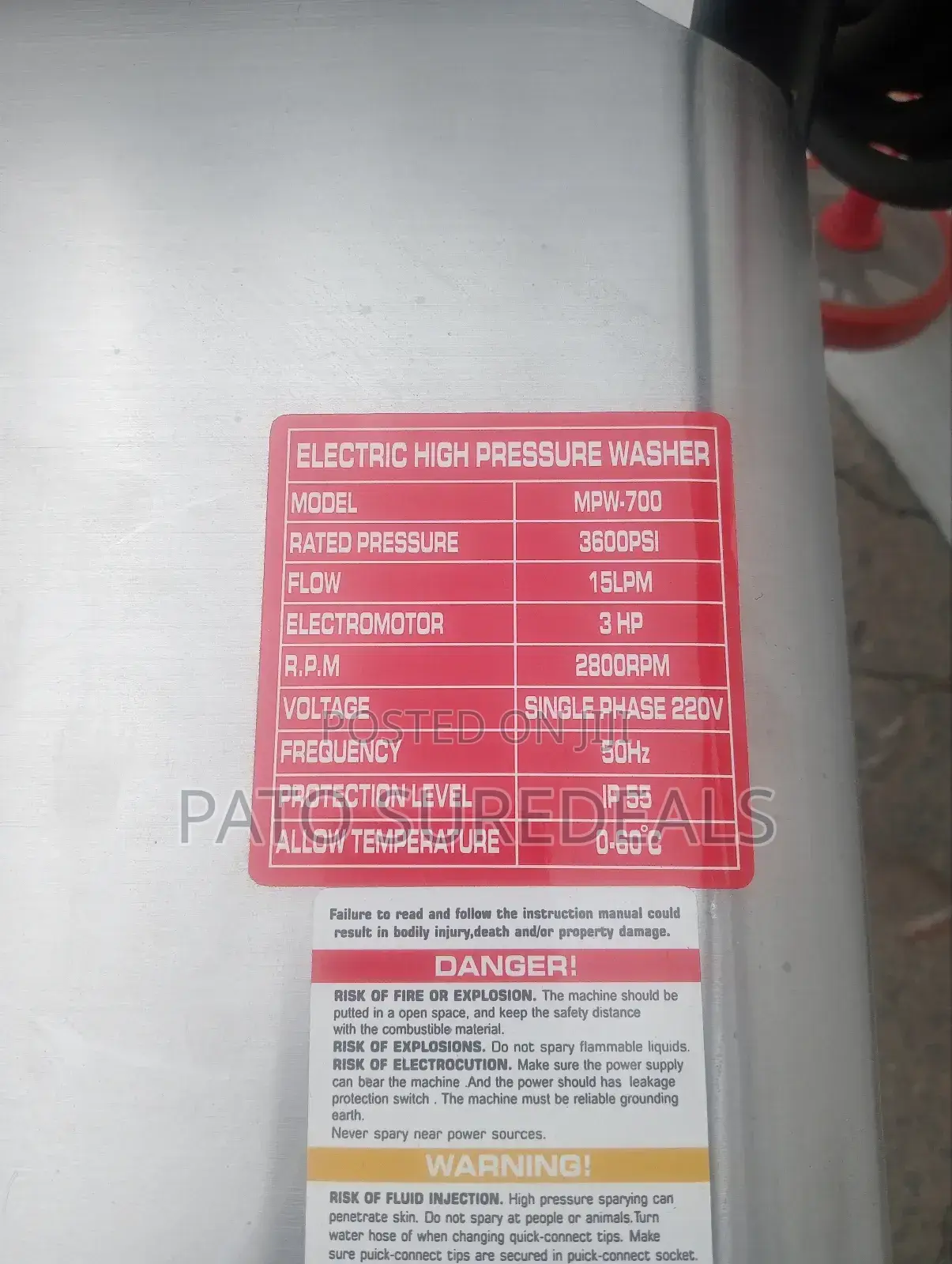 New Arrival High Pressure Washer 3600psi