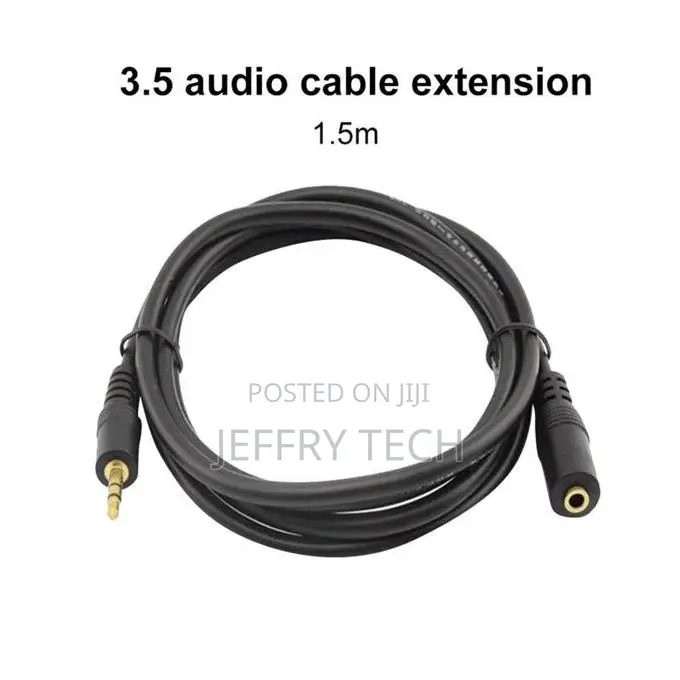 Capsys Audio Cable 3.5mm Jack Extension Male to Female 1.5m