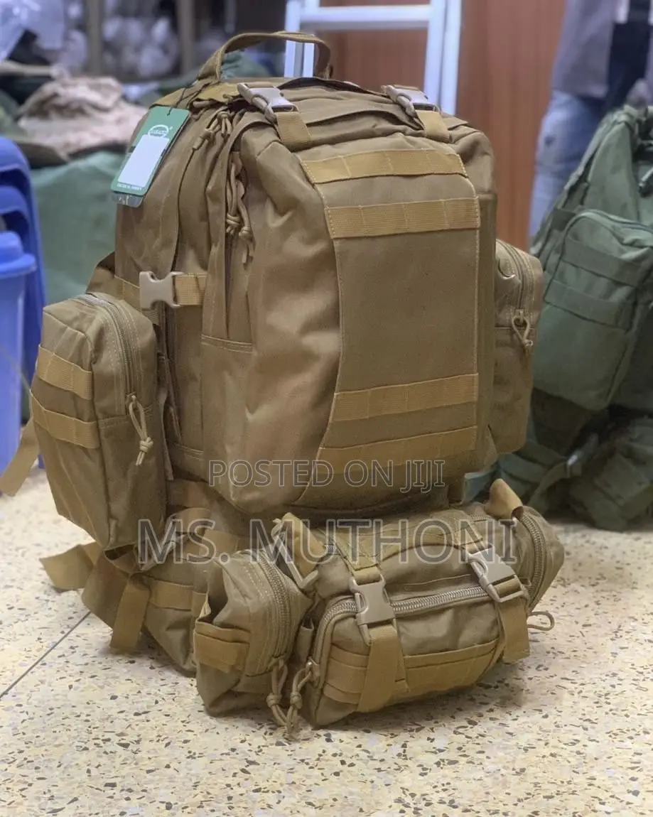 Khaki 55 L Tactical Hiking Backpack