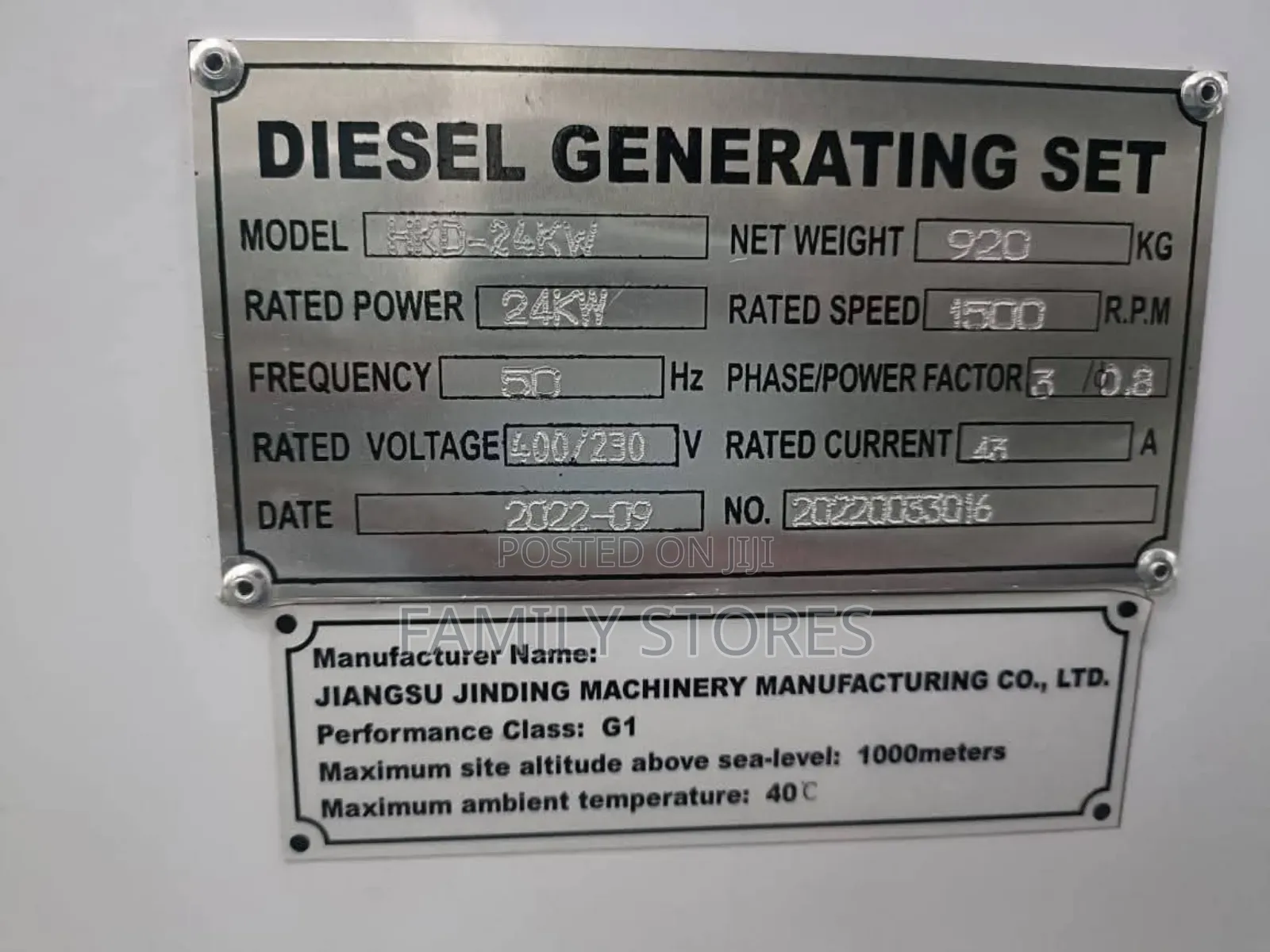 Hisaki Japan 30kva Diesel Silent Generator With Inbuilt Ats.