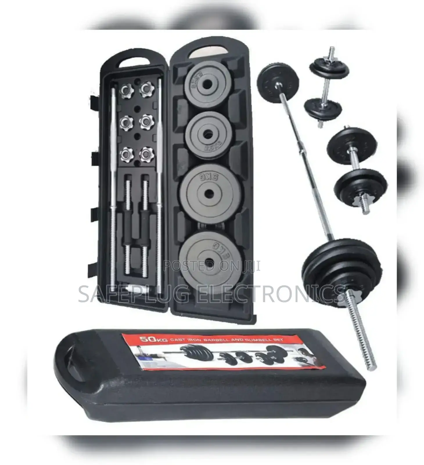 50kg York Weight Set – Adjustable Dumbbells Barbell