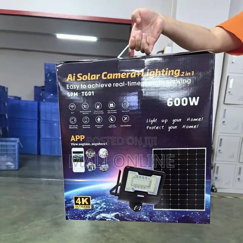 Solar-powered Led Street Flood Light With 4g Cctv Camera