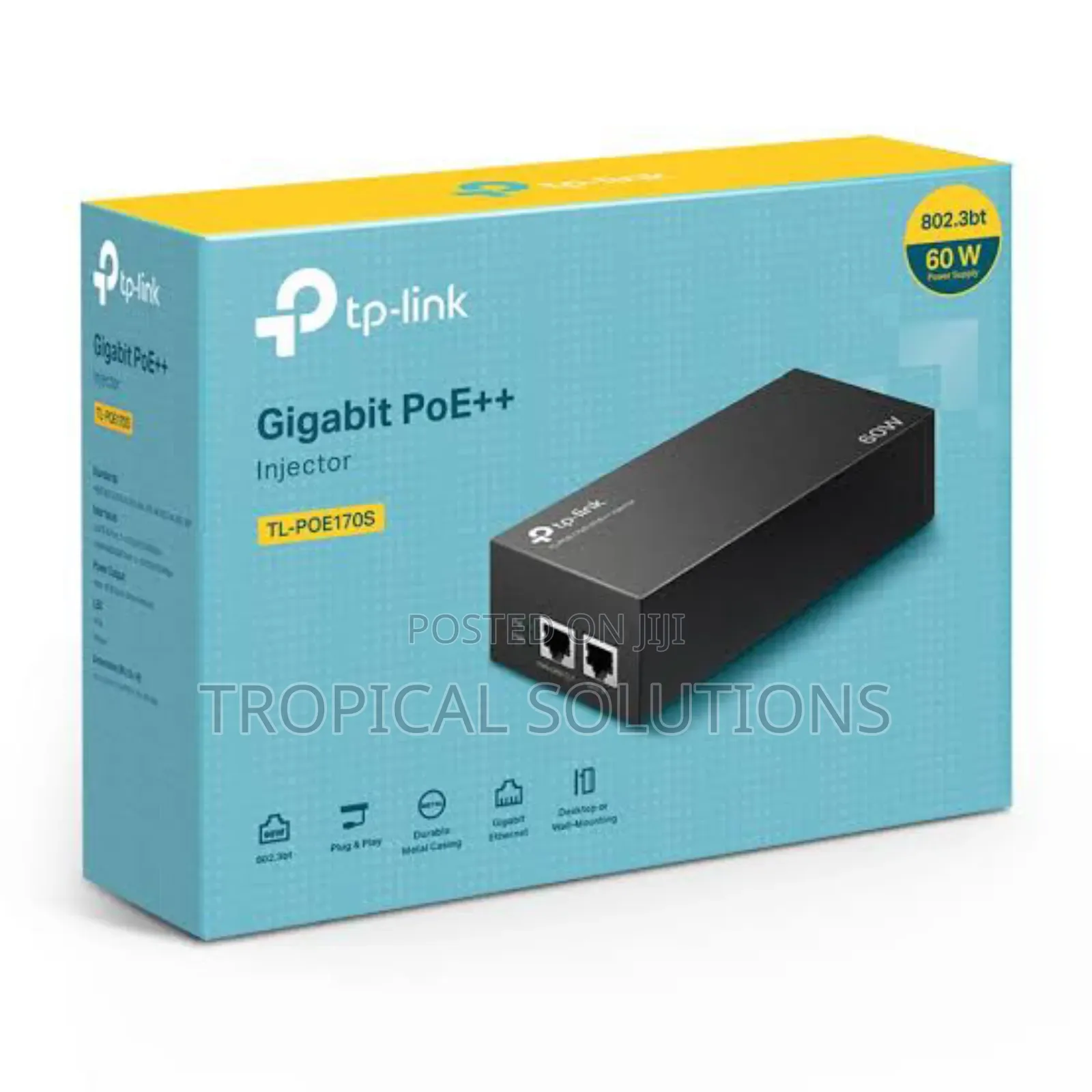 Tp-link Omada Gigabit Poe++Injector (Max. 60w) Tl-poe170s
