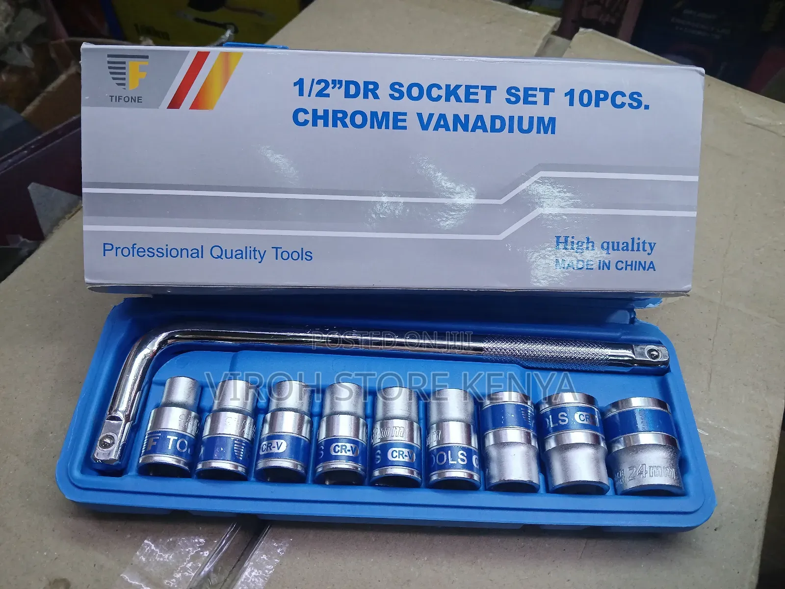 1⁄2 Dr Socket Chrome Vanadium Set