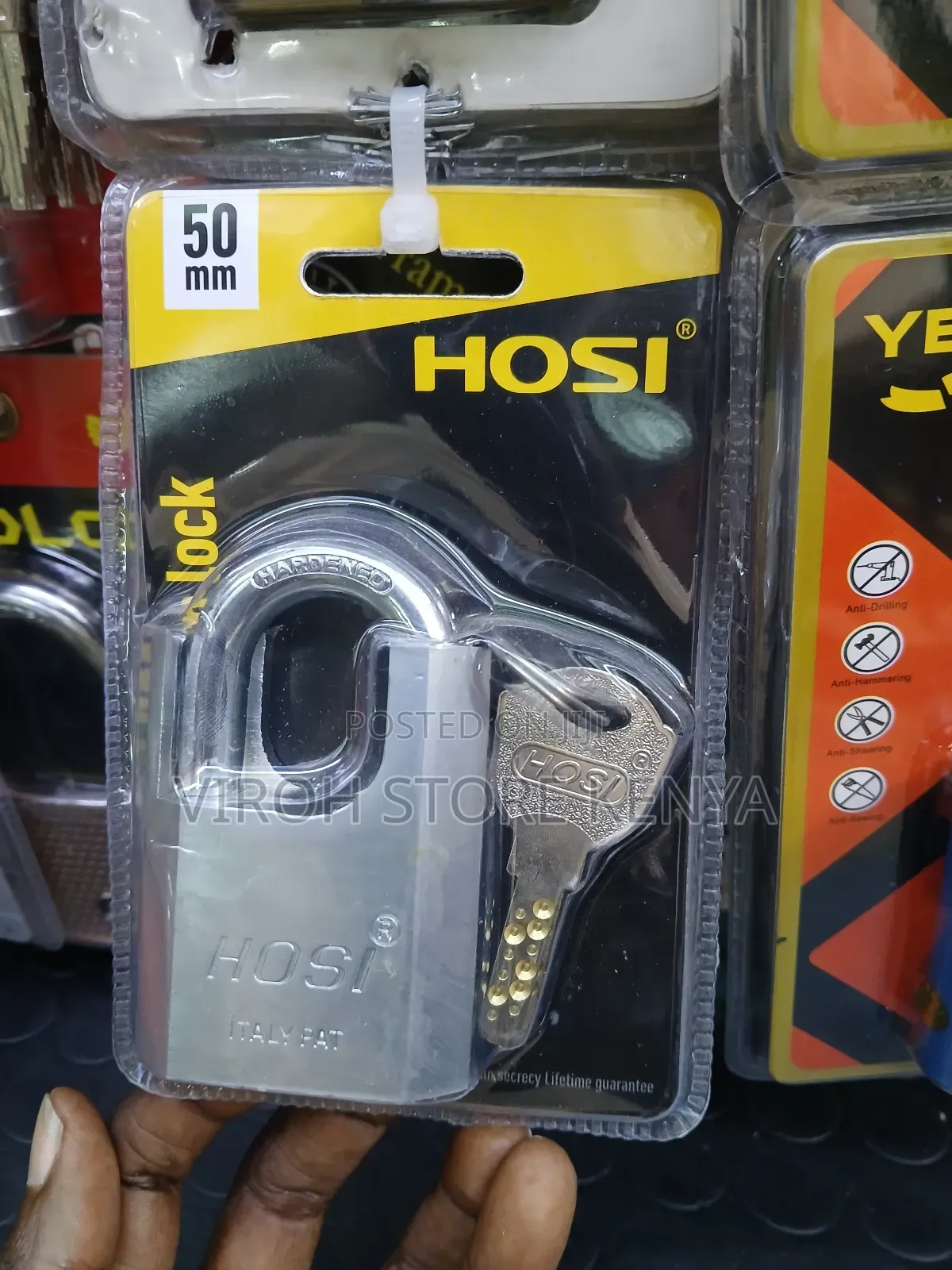 Hosi Italy Pat 50mm Padlock Dotted Key Technology Padlock