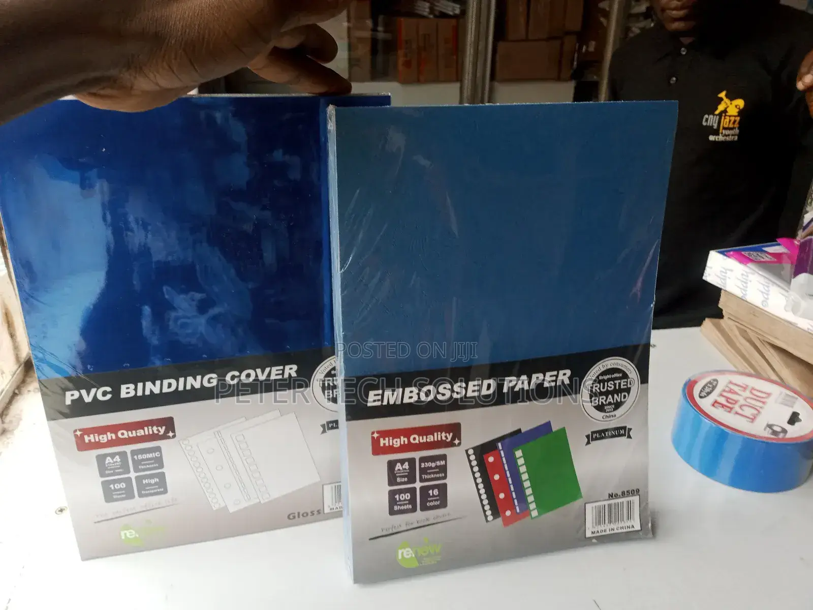 PVC Binding Cover A4 and Emborsed Blue