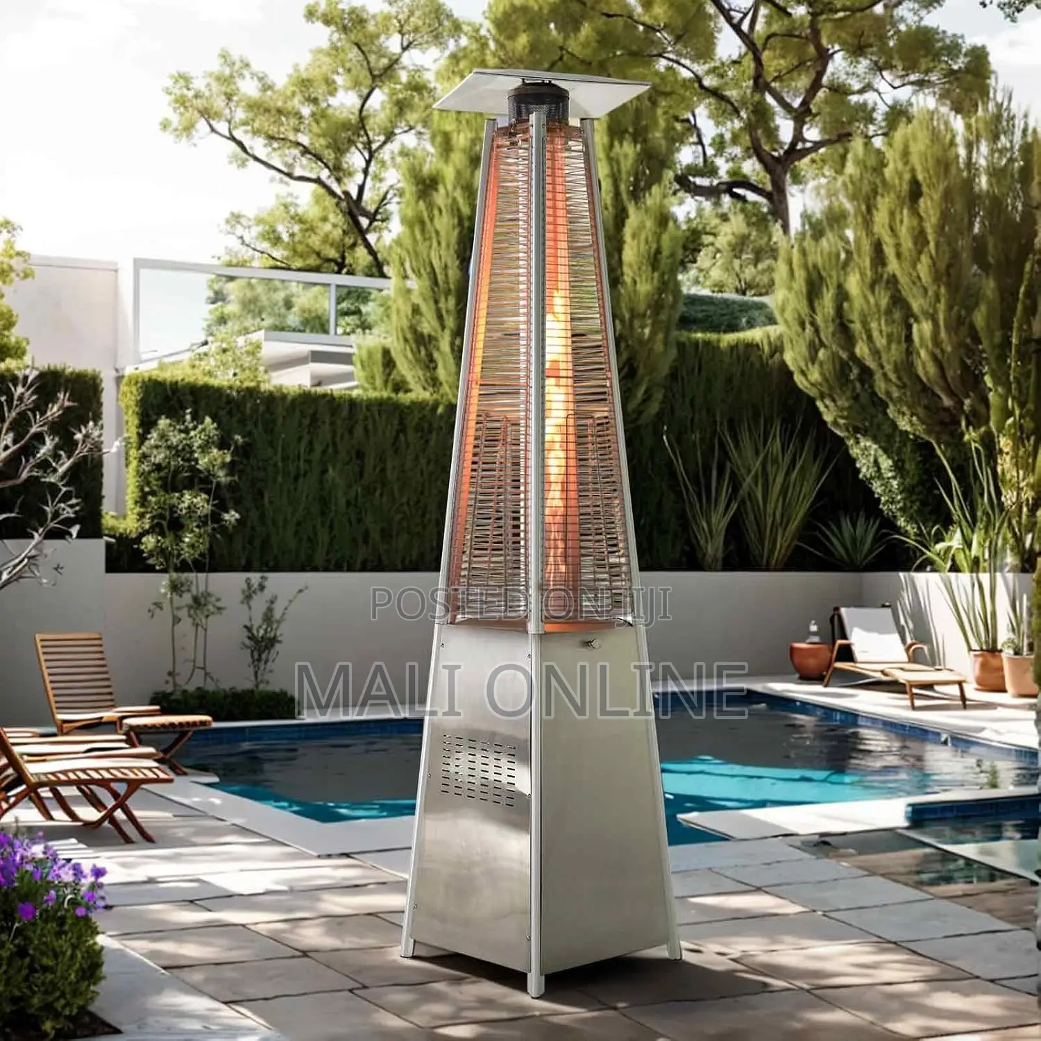 Modern Pyramid Outdoor Patio Heater 42,000 Btu Gas Heater