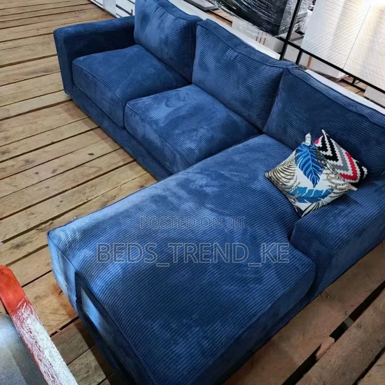 Blue Side Harm L Seat Sofa