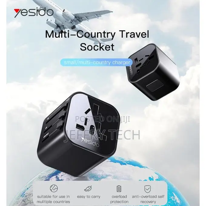 Yesido Universal 4-Port Usb Adapter and Type-C Charge _ Mc09