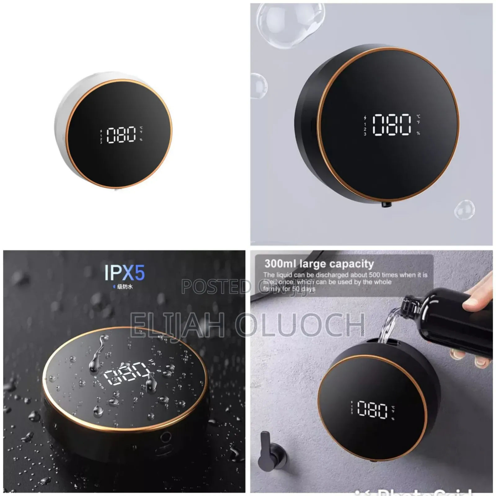 300ml Automatic Soap Dispenser With Temperature Display