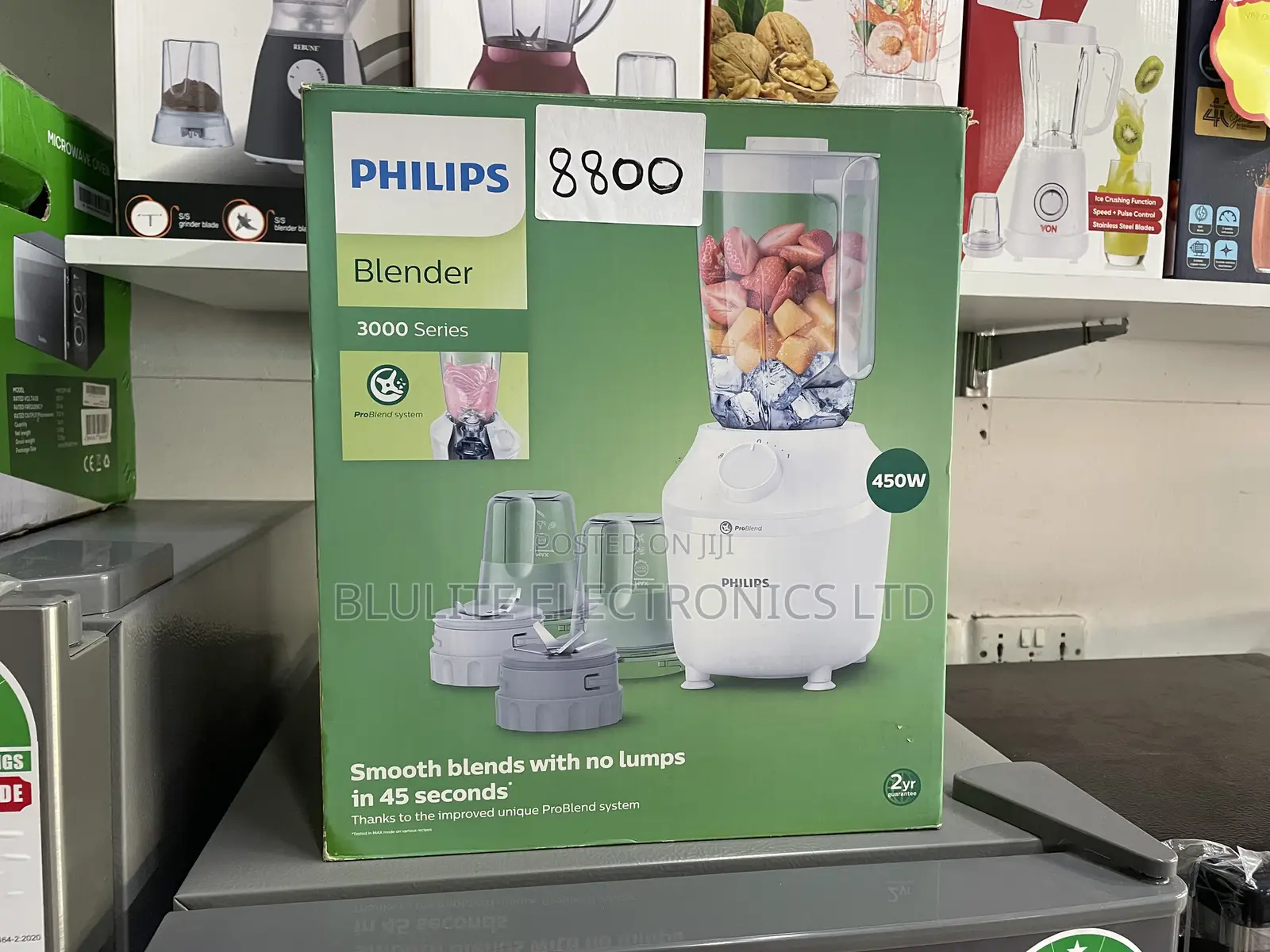 Philips 3000 Series Blender 450w 1l Plastic Jar + Chopper