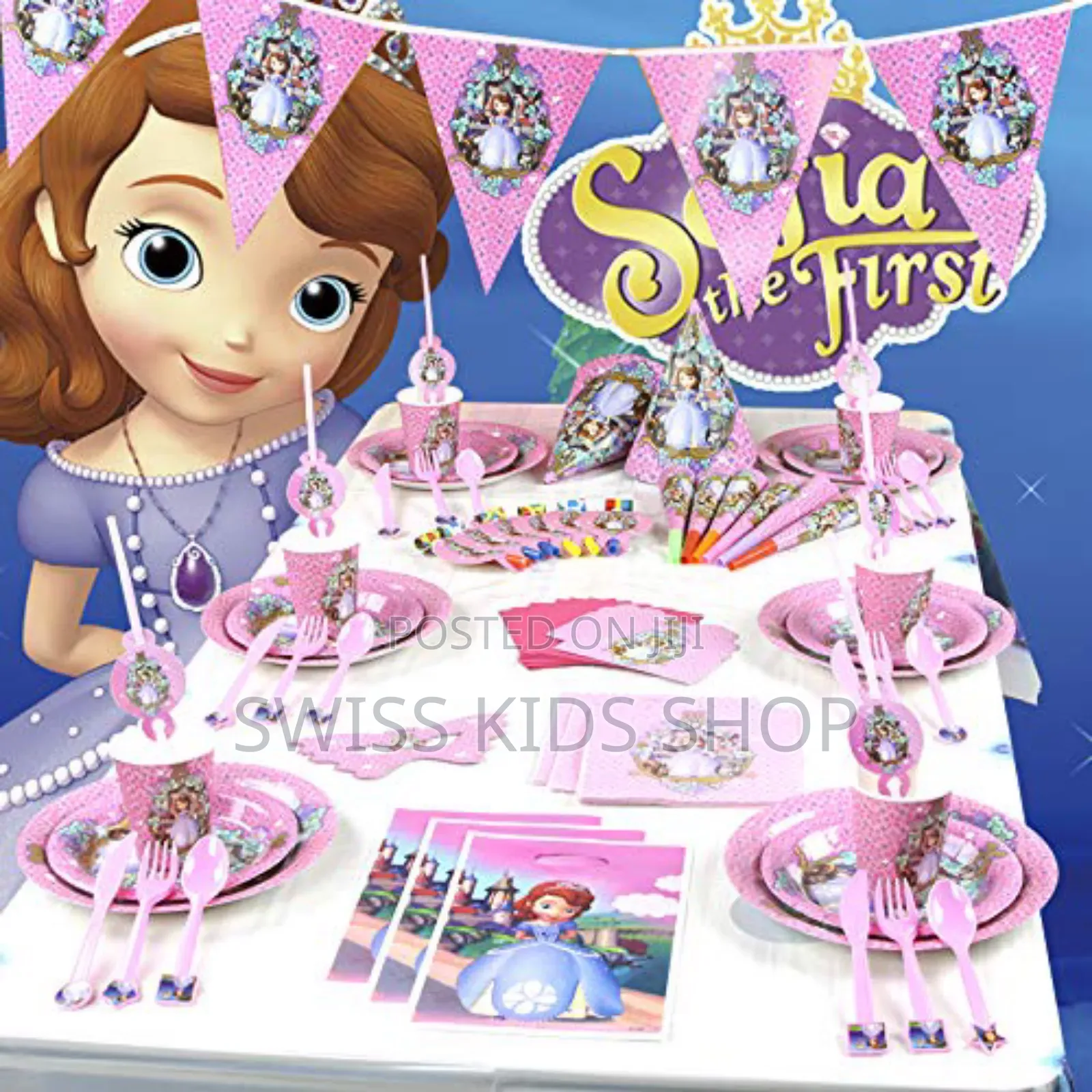 Kids Birthday Party Decorations/ Sofia Girls Birthday Set.