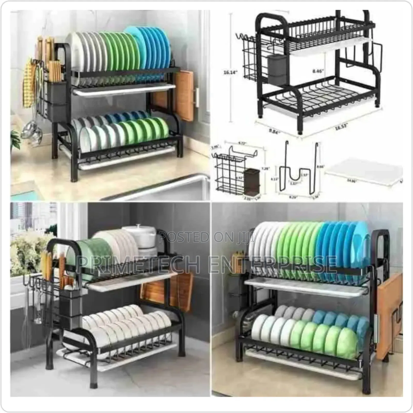 2-Tier Carbon Steel Dishrack