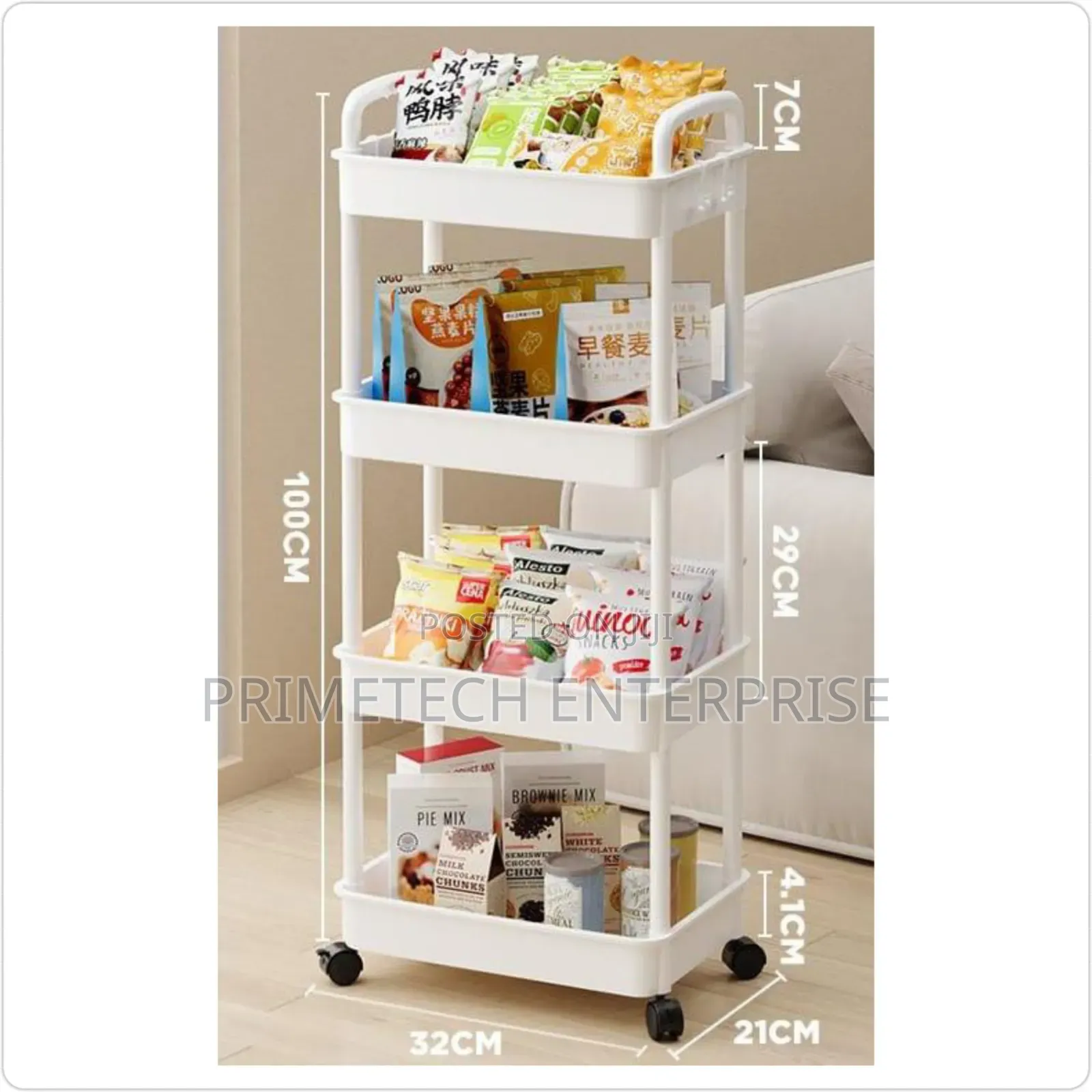 4-Tier Multifunctional Hard Plastic Rack