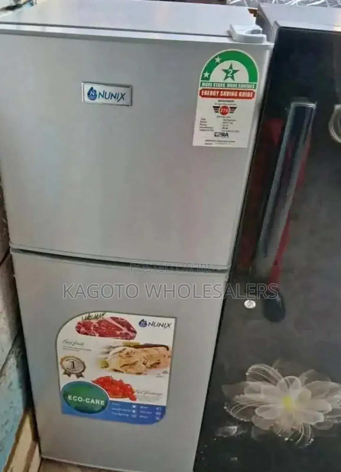 Nunix 138 Litres Double Door Refrigerator (Silver) Nu-F/138l