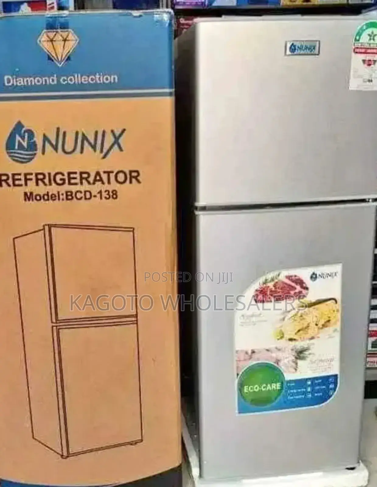 Nunix 138 Litres Double Door Fridge (Silver) Nu-F/138l