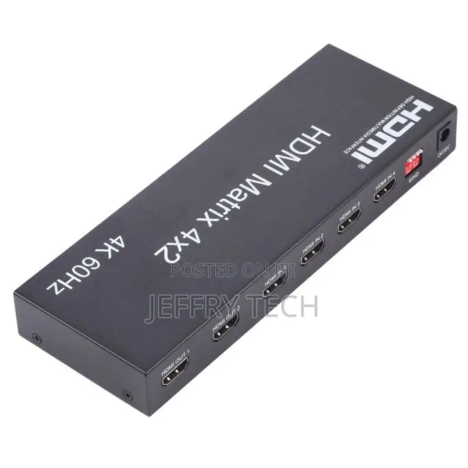 Hdmi 4x2 Matrix Switcher / Splitter With Remote Controller