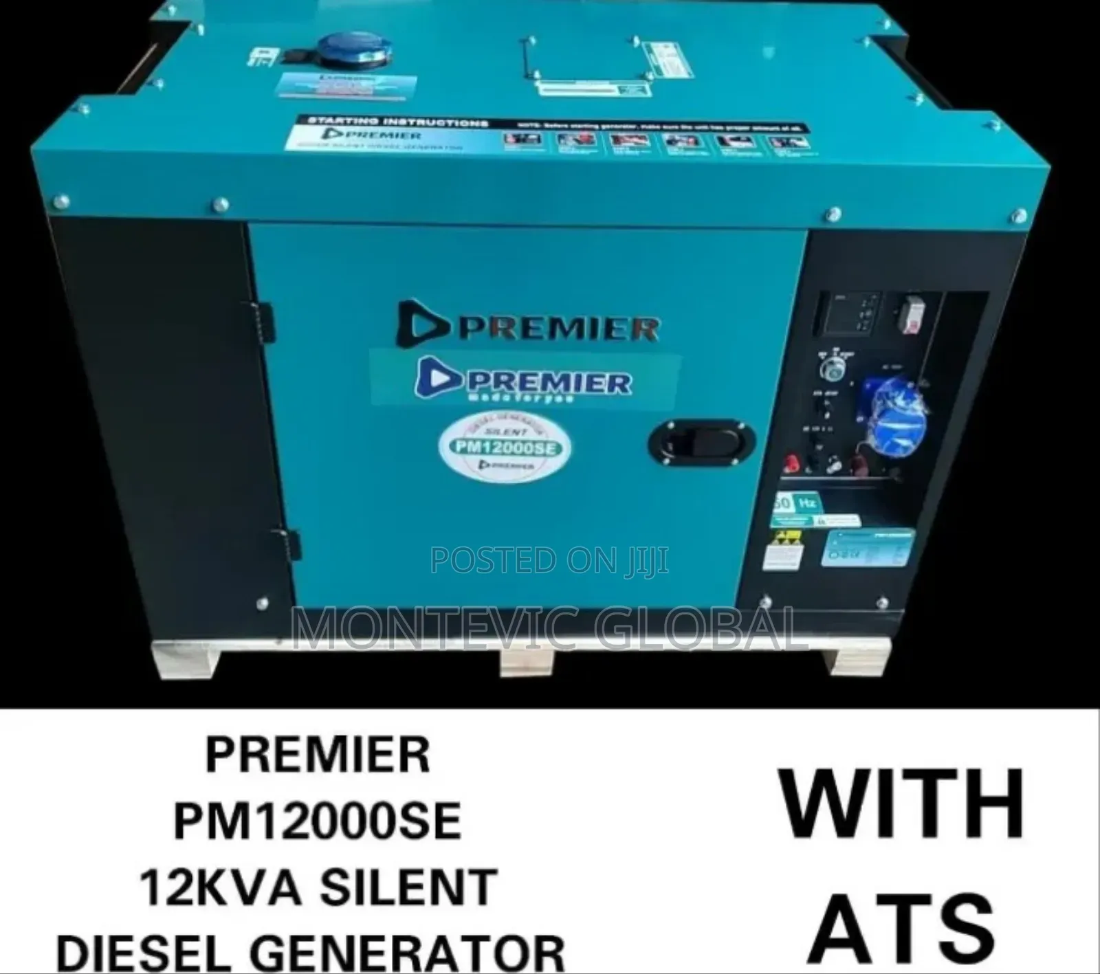 Premier Silent Diesel Generator 12kva With Ats