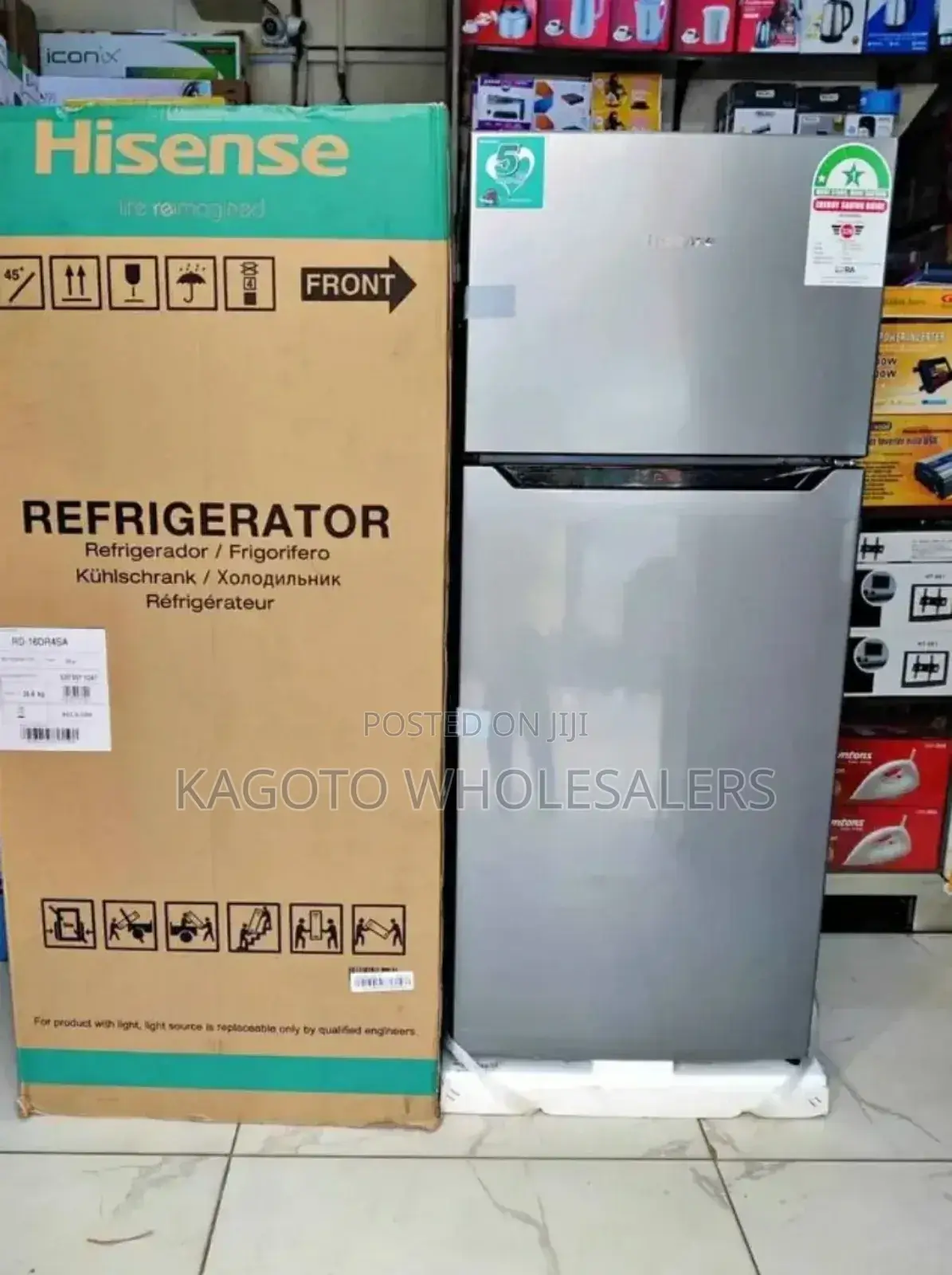 Hisense 205 Litres Two Door Refrigerator (Silver) Hs205/L