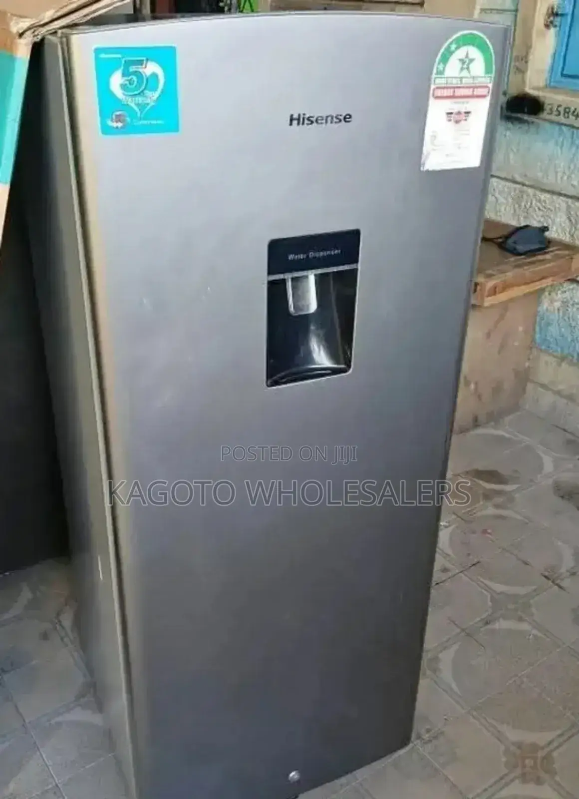 Hisense 176litres 2 Door Fridge + Dispenser (Silver) Hs176/L