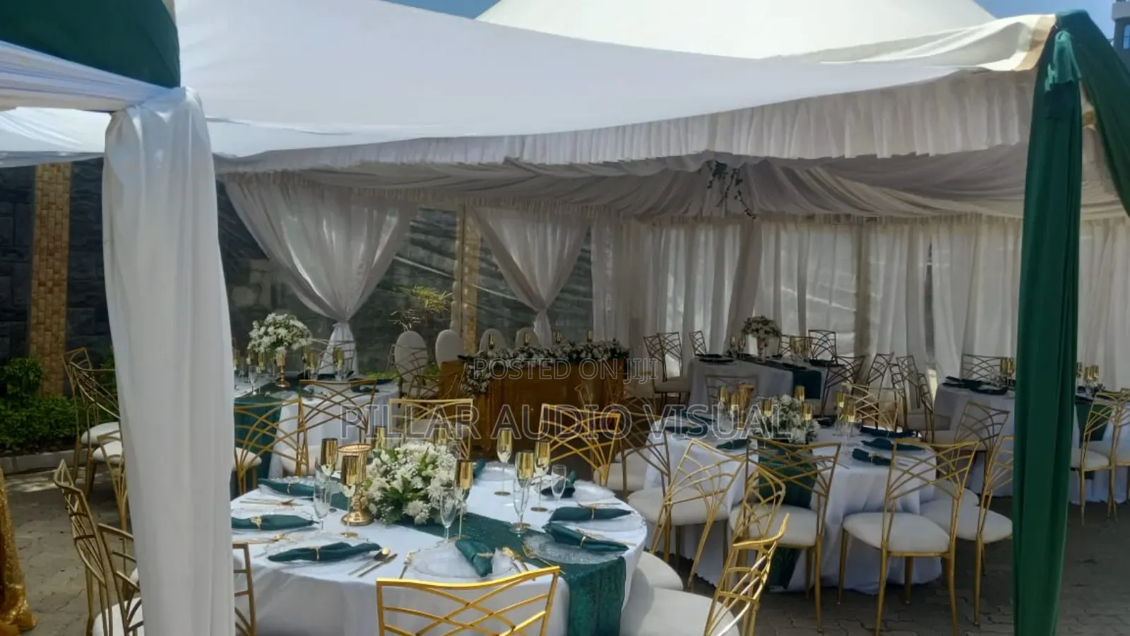 Field Set Up for Birthday Tent, Seats/Chairs, Tents Hire