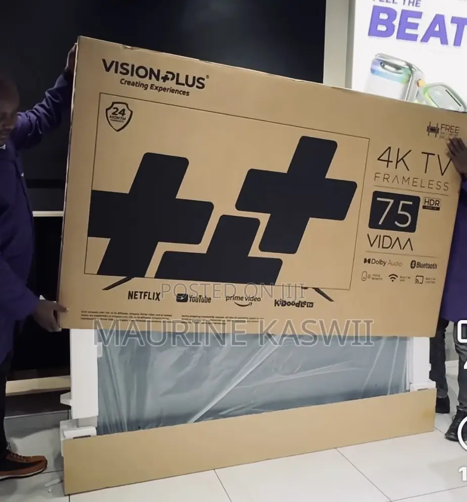 Vision Plus 75 Inches Vidaa Tv Free Wall Mount