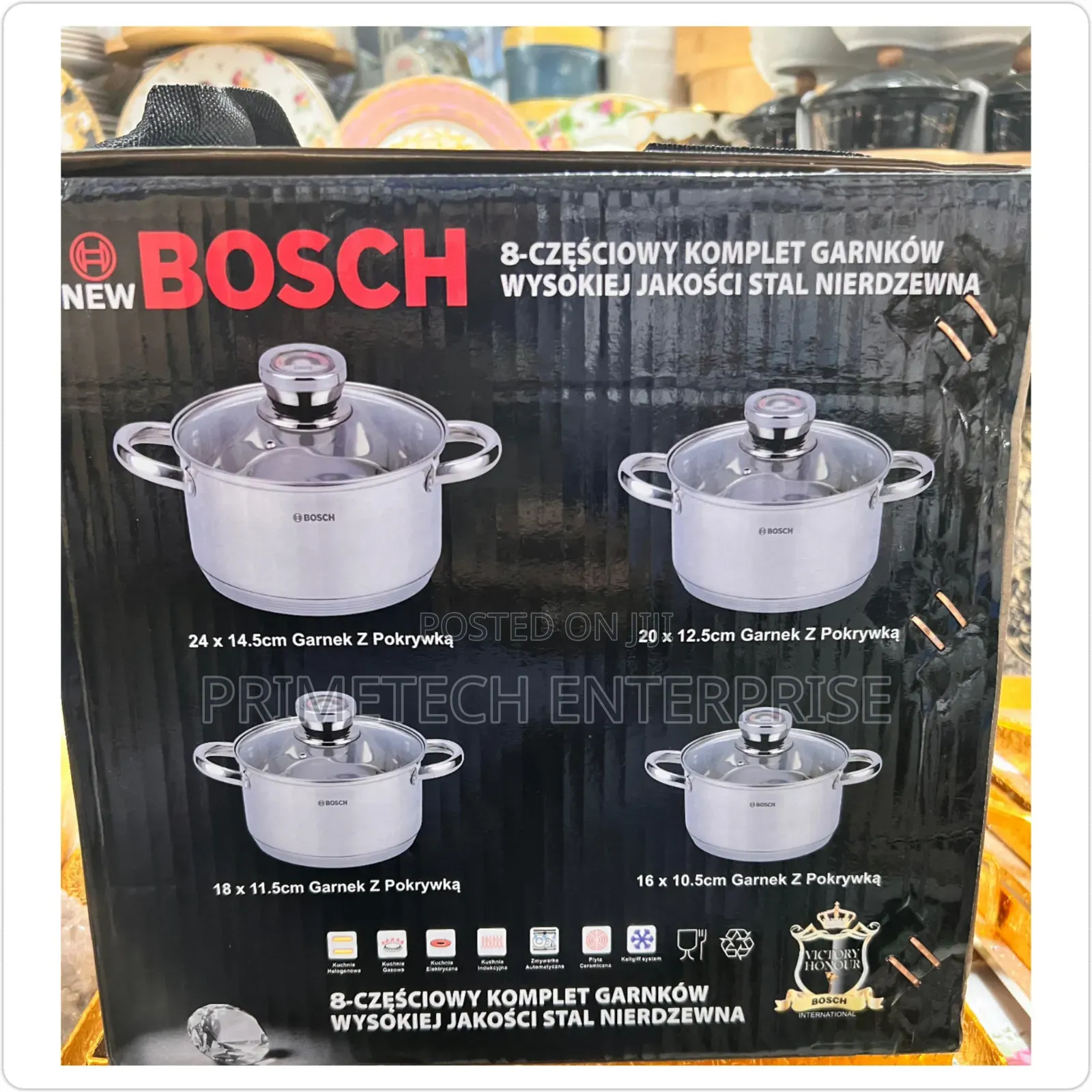 Bosch Stainless Steel 8ps Cookware Set