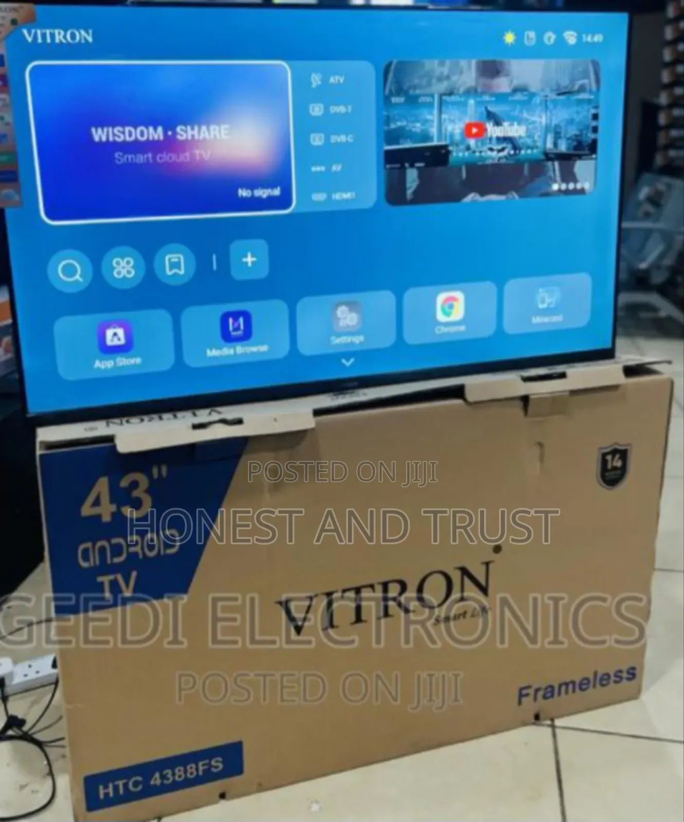 Vitron 43 Inches Smart Android Frameless Tv