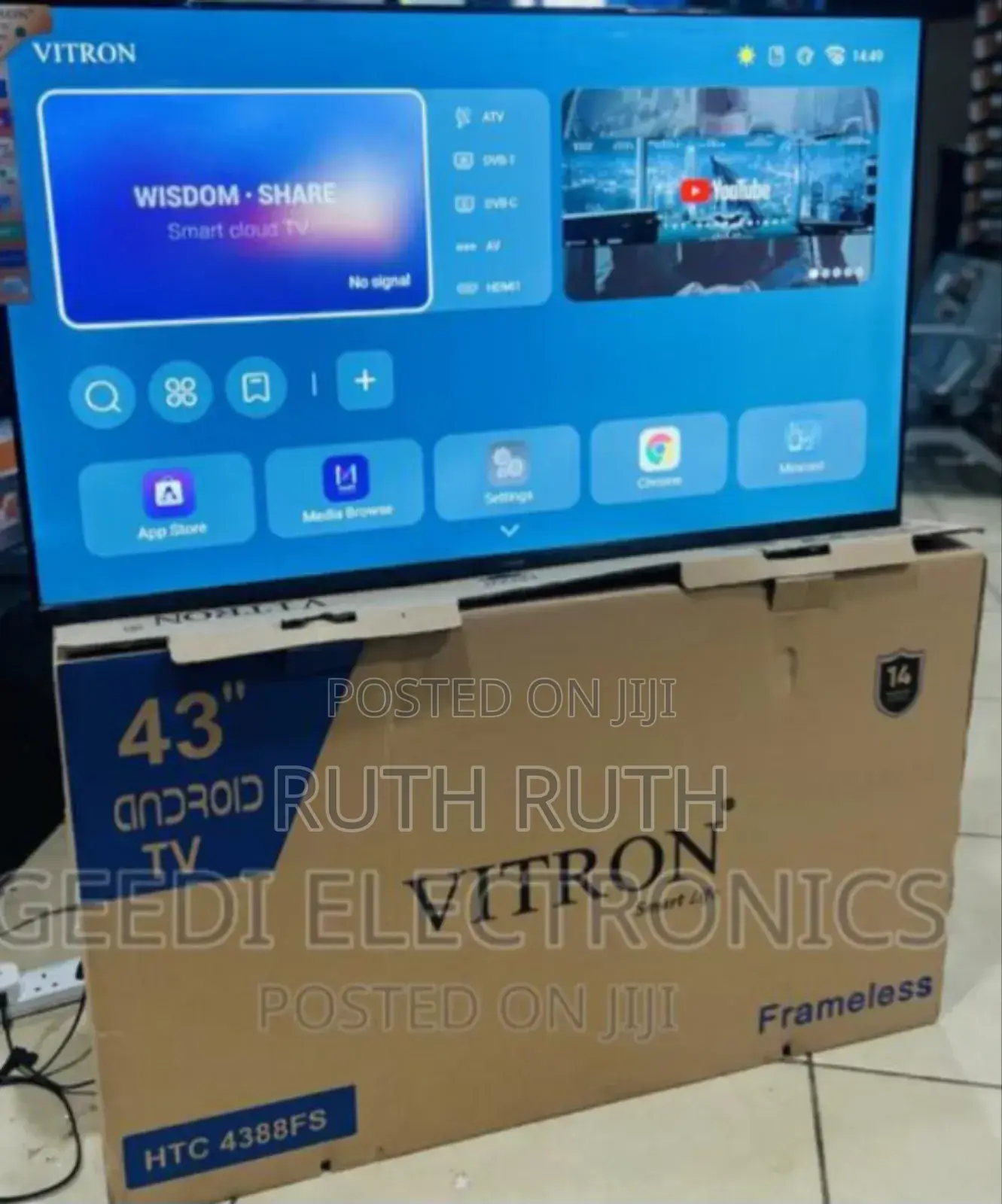 Vitron 43 Inches Smart Android Frameless Tv