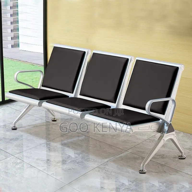 Office Chair ; Steel Waiting Room Bench for Public Use