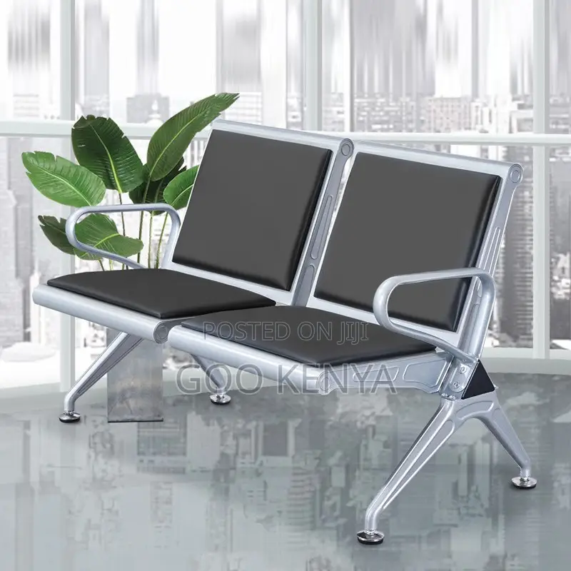 Office Chair ; Steel Waiting Room Bench for Public Use