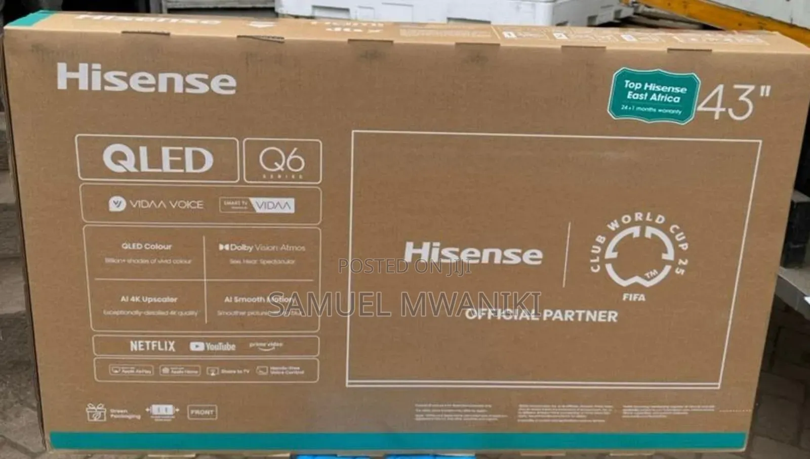 Hisense 43" Qled Uhd Smart Tv Netflix, Hulu Youtube 43q6