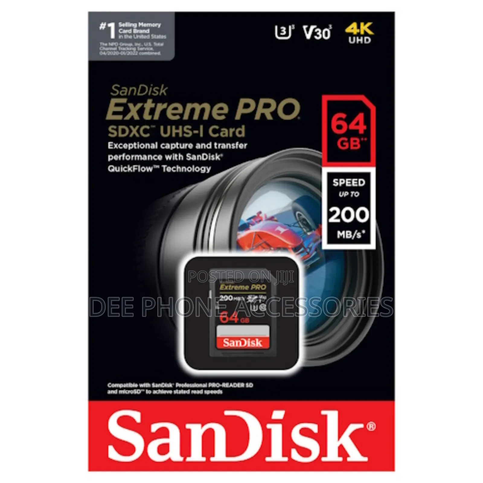 Sandisk 64 Gb Extreme Pro 200mbps Memory Card