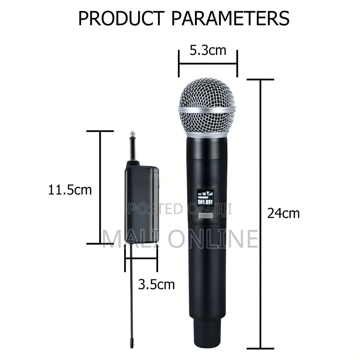 2pcs Rechargeable Wireless Vhf Microphone System