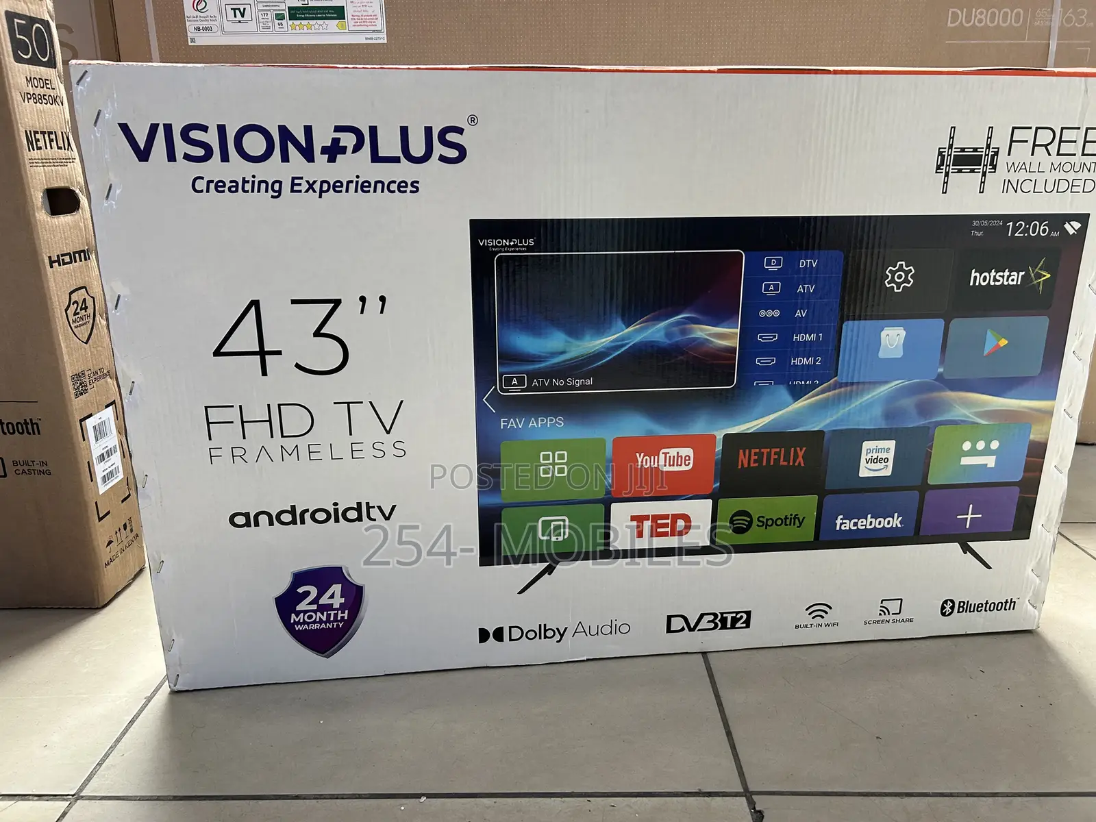 Vision Plus 43 Inch Smart Android Led Tv – Model Vp8843s