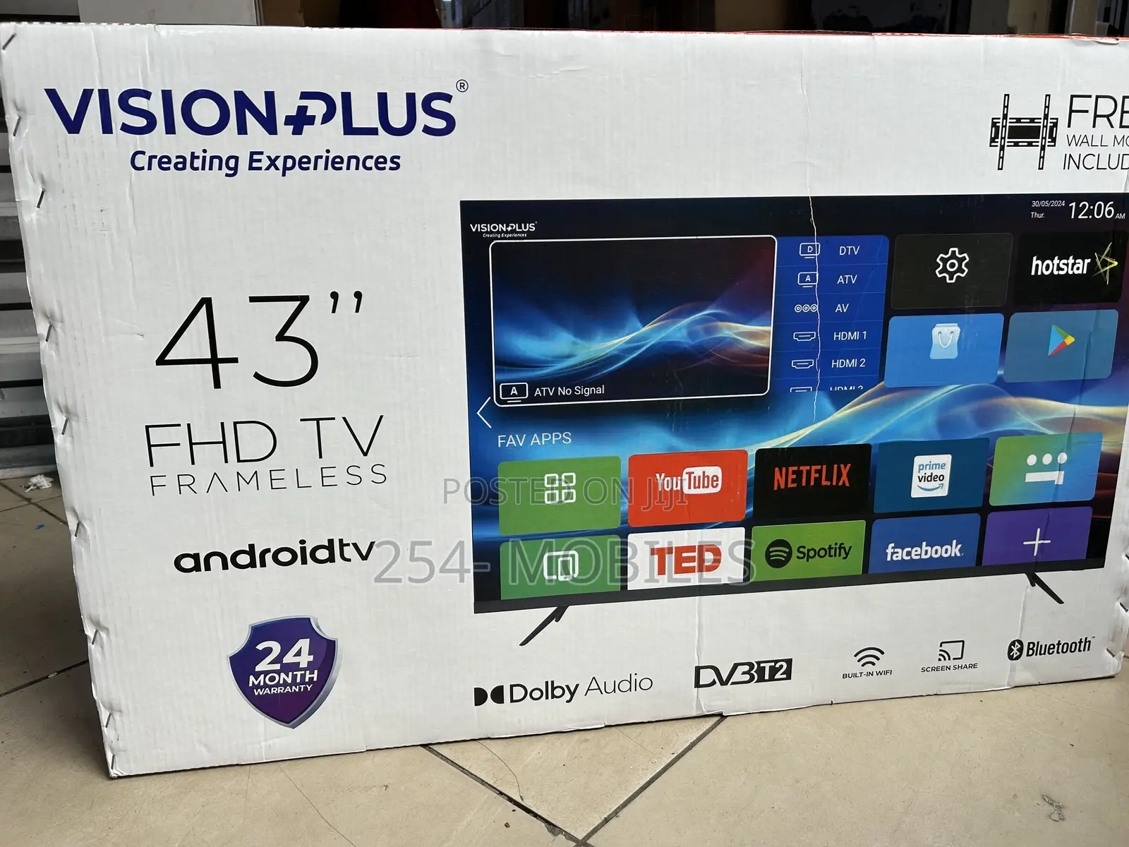 Vision Plus 43 Inch Smart Android Led Tv – Model Vp8843s