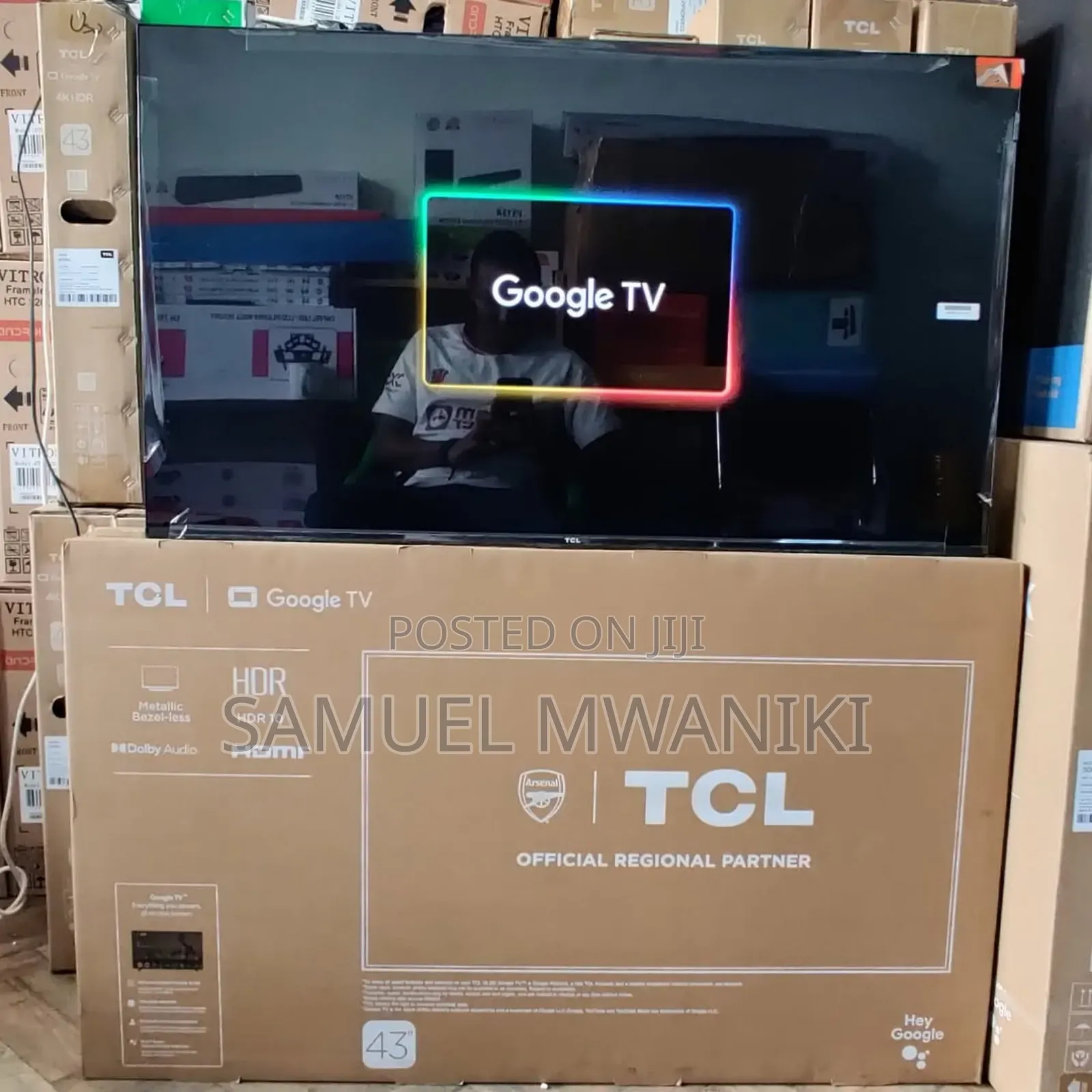 TCL 43" Qled Smart Google TV Hdr10+, HLG Latest Model