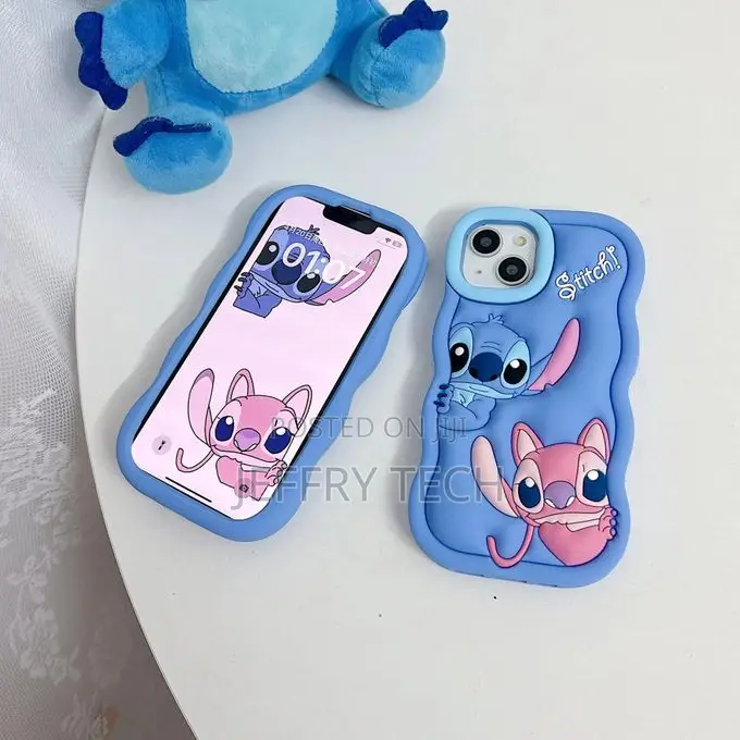 Kawaii 3d Cartoon Stitch Phone Case for iPhone 13, iPhone 14