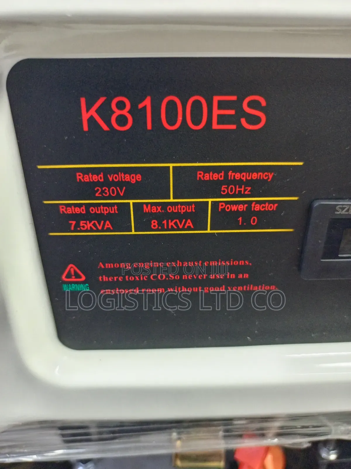 Kicho Japan K8100es 8.1kva Auto Choke Petrol Generator