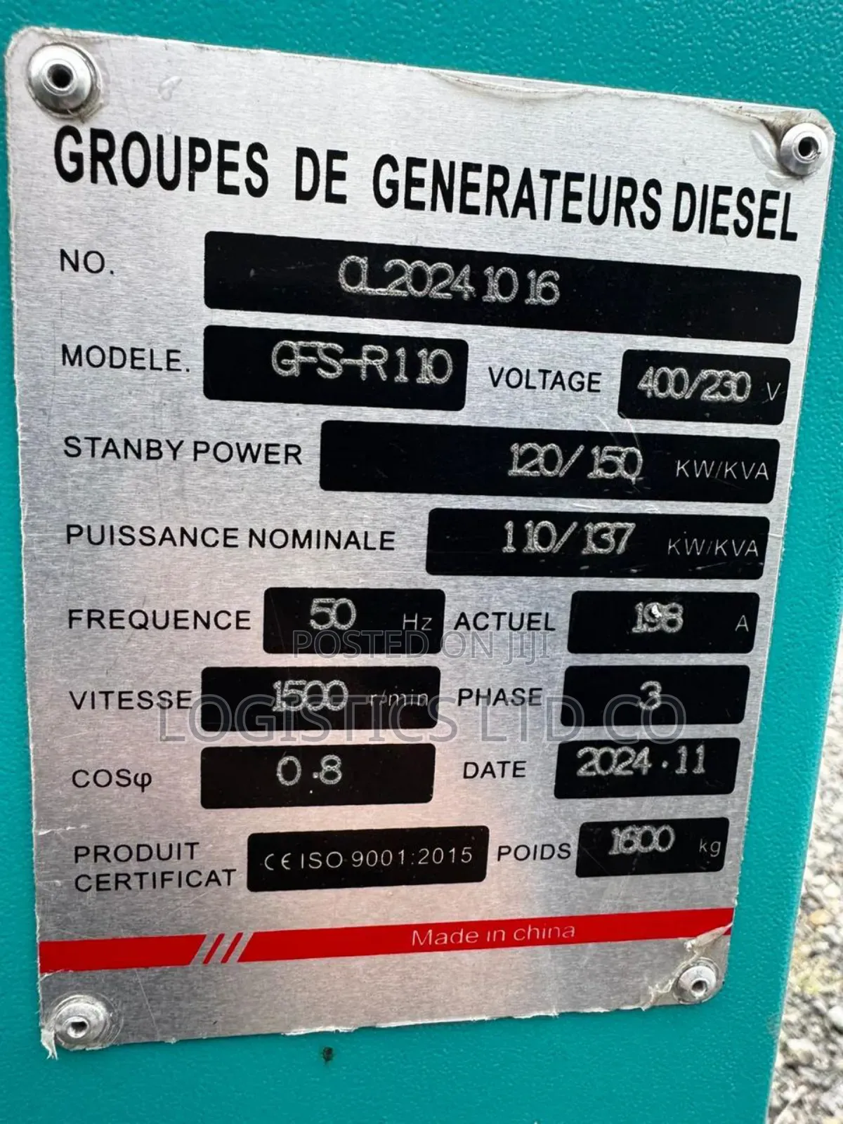 150kva Cummins Silent Generator With Ats and Is Three Phase