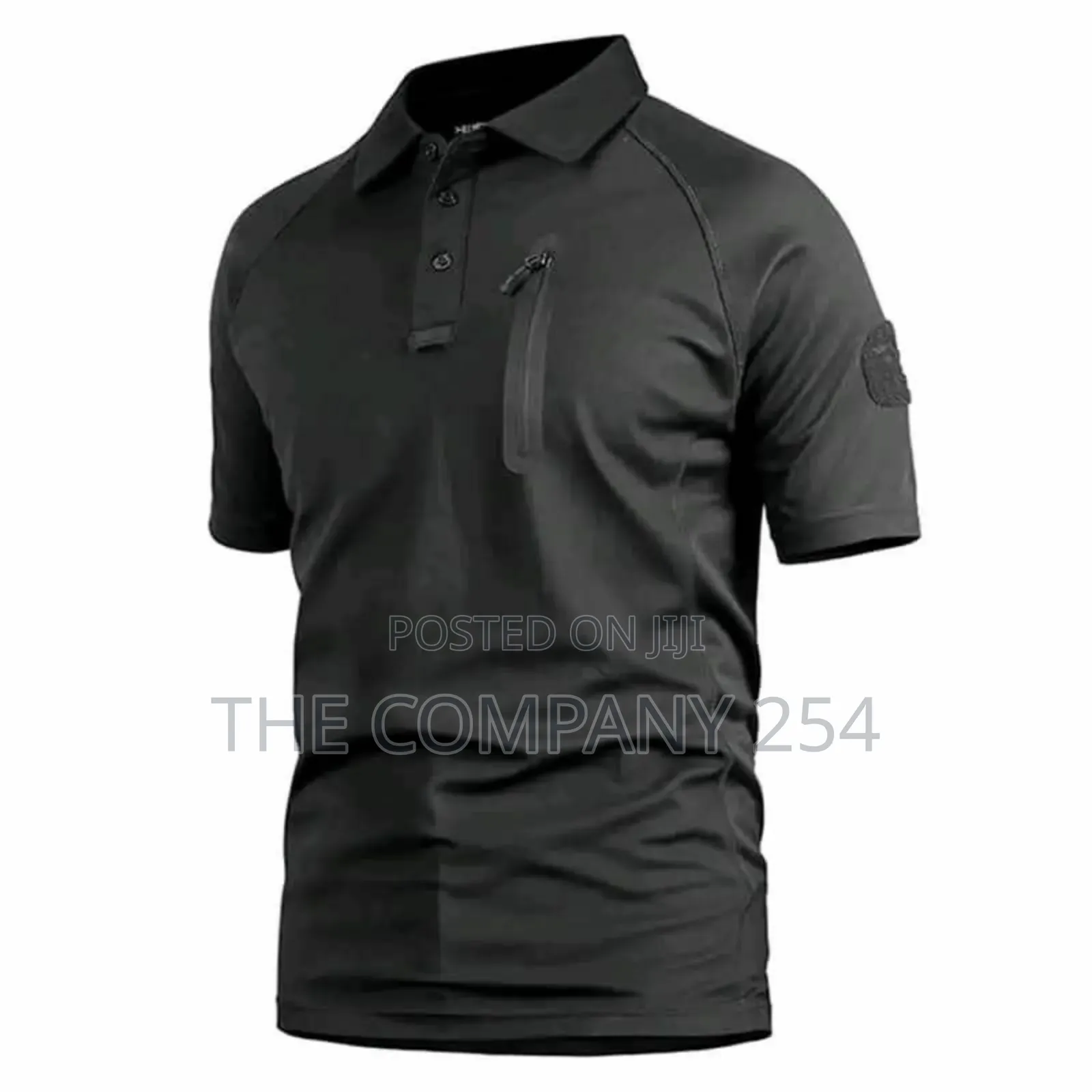 Quality Chest Zipper Short Sleeved Collar Camouflage Shirts
