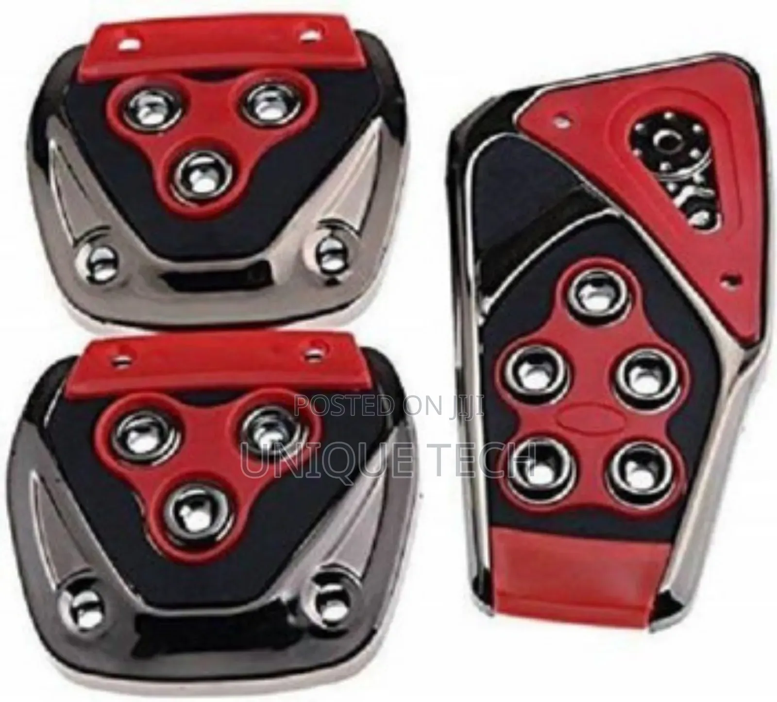 Universal Car Pedal Pads / Metallic Anti-Skid Set