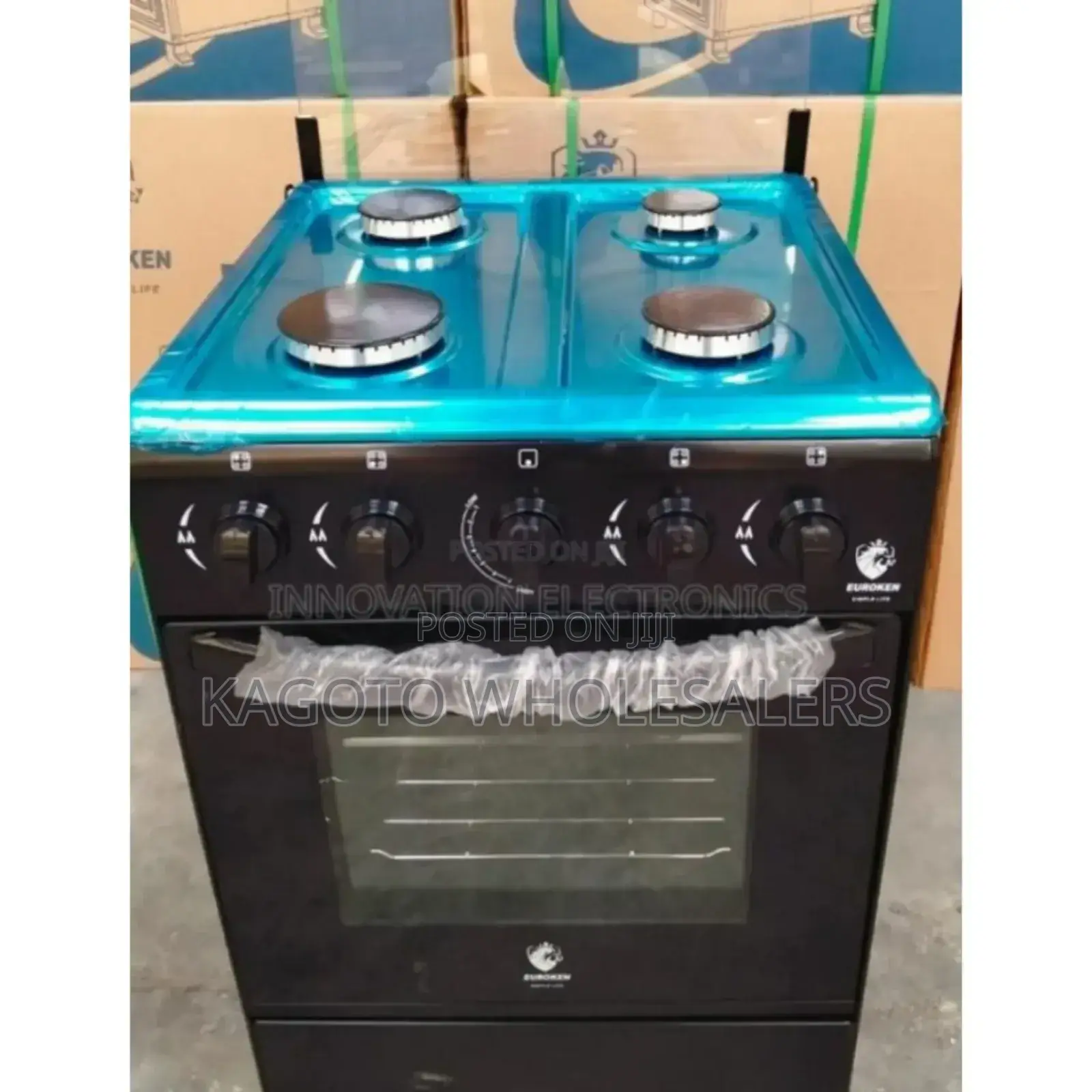 Colour Black - Euroken Full Gas Free Standin Cooker.