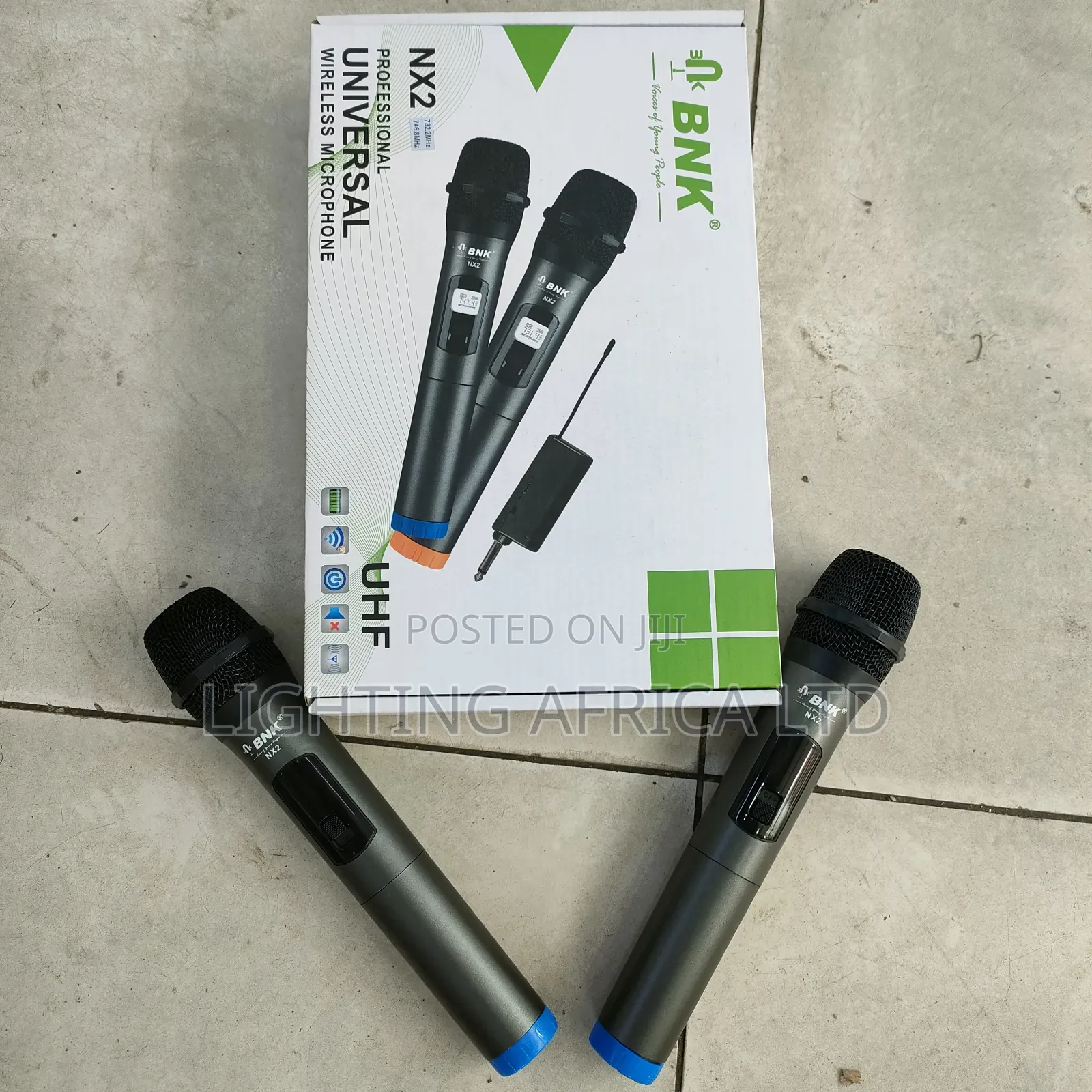 New Nx2 Uhf Dual BNK Wireless Microphone