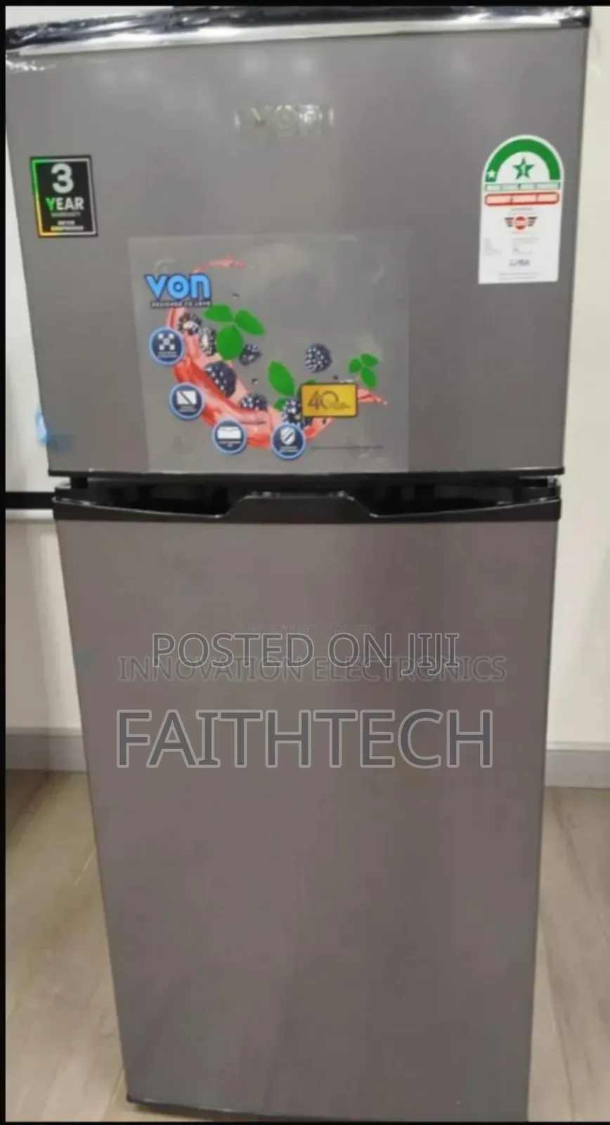 Von 175 Litres Double Door Refrigerator