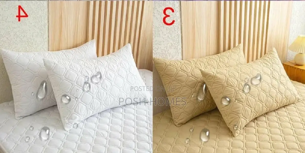 Grey Waterproof Pillow Protector