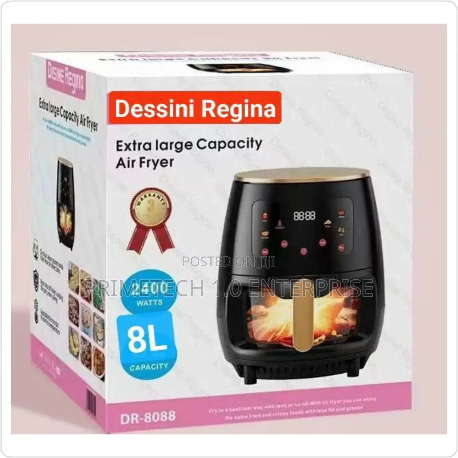 Glass Oven Dessini Air Fryers -8ltrs