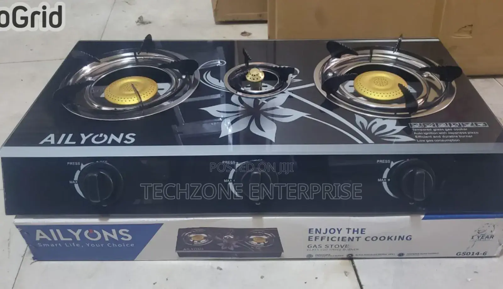 Ailyons (Gs-301) 3 Burner Tabletop Gas Cookers