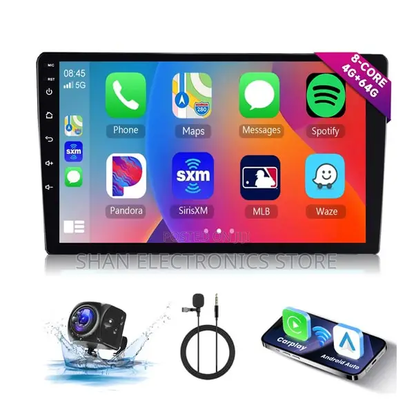 10" 4+64g Double 2din Android 13 Car Stereo Carplay
